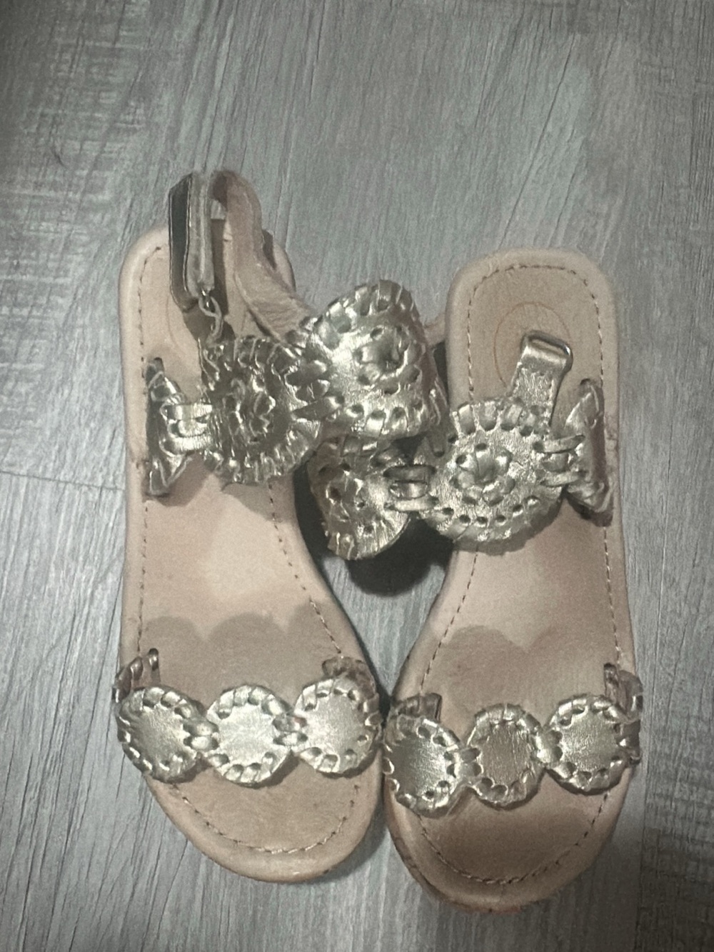 Girls jack Rogers wedge sandals size 12